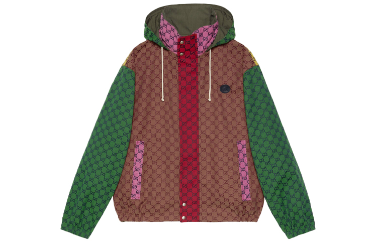 Gucci Reversible Logo Print Hooded Jacket for Men Floral 658114-Z8AOH-9870