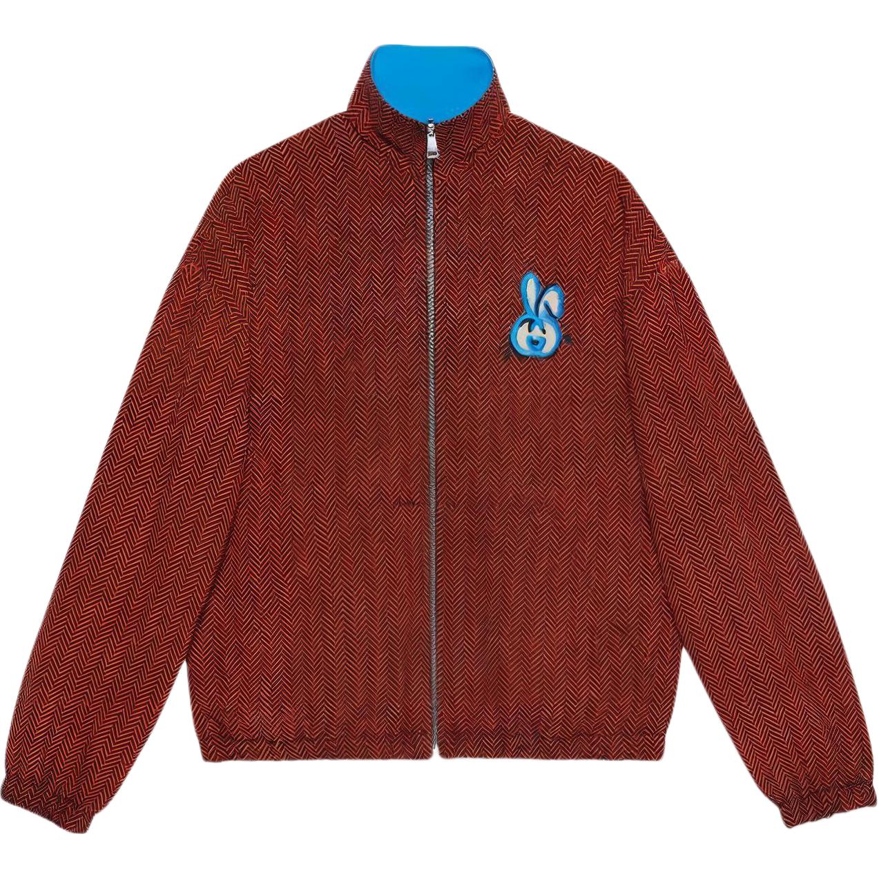 Gucci Reversible Patch Logo Cotton-Blend Jacket Black/Orange 725853-XJE4T-1216