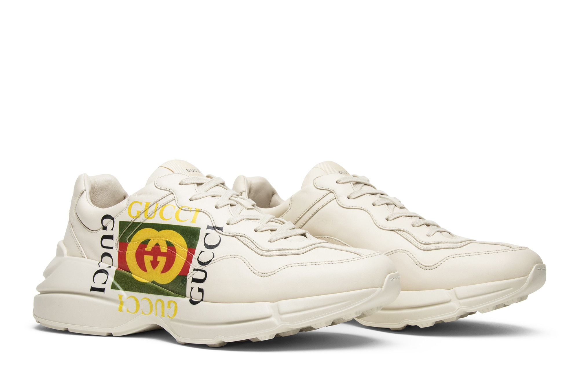 Cheap Gucci Rhython Sneaker in Pelle ''Square Logo'' 00878-DRW00-9522