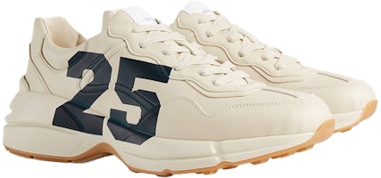 GUCCI古馳 Rhyton 25 印花 經典休閒 低筒 老爸鞋 男款 象牙白 Lookbook GUCCI古馳 Rhyton 25 印花 經典休閒 低筒 老爸鞋 男款 象牙白