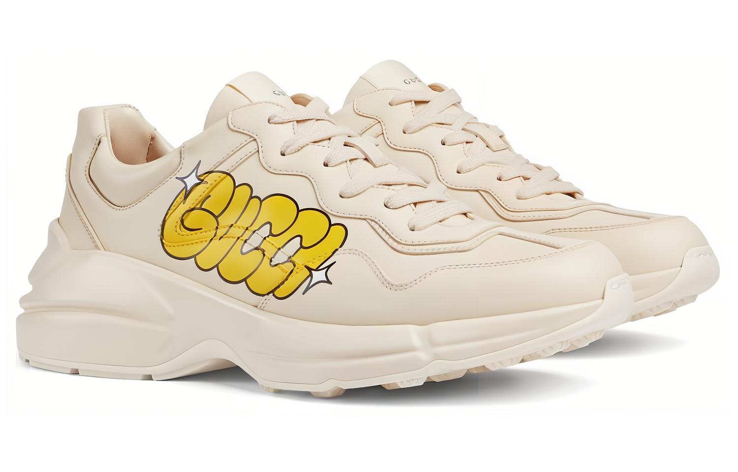 Lookbook Gucci Rhyton 'Beige' Sepatu Sneakers 784669-DRW00-9522