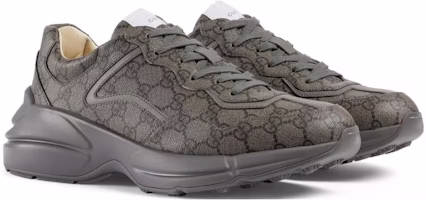 GUCCI古馳 Rhyton 皮革 繫帶 低筒 運動休閒鞋 男款 灰色 Lookbook GUCCI古馳 Rhyton 皮革 繫帶 低筒 運動休閒鞋 男款 灰色