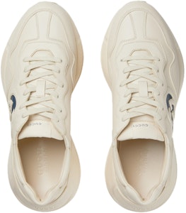 GUCCI古馳 Rhyton 皮革 圓頭繫帶 低筒 生活休閒鞋 男款 白色 Lookbook GUCCI古馳 Rhyton 皮革 圓頭繫帶 低筒 生活休閒鞋 男款 白色