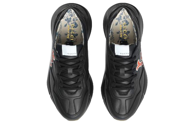 Lookbook GUCCI 古馳 Rhyton系列 'LA Angels' 皮革 厚底時尚老爹鞋 黑色