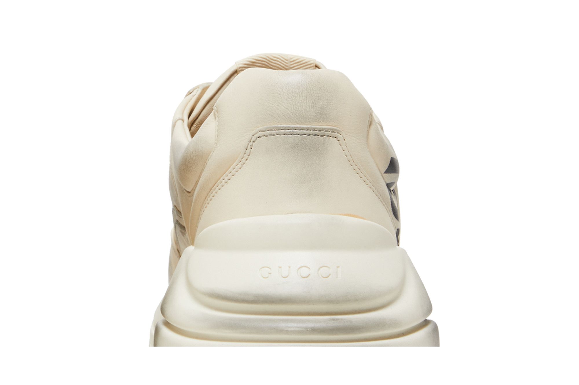 Cheap GUCCI古馳 Rhyton 唇印圖案 復古款 休閒 低筒 父親鞋 男款 象牙白
