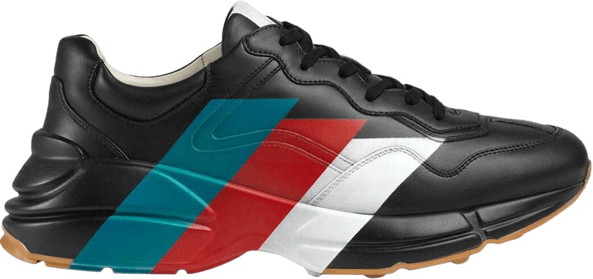 Rhyton web print leather sneaker sales