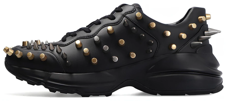 Gucci Rhyton Studded Low Top Sneakers 'Black Gold' 659186-2SH10-1000 Buy Gucci Rhyton Studded Low Top Sneakers 'Black Gold' 659186-2SH10-1000