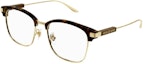 Buy GUCCI Rimless Optical Glasses Unisex Tortoiseshell Frame with Logo Detail 25164412
