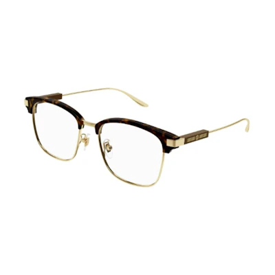 GUCCI Rimless Optical Glasses Unisex Tortoiseshell Frame with Logo Detail 25164412