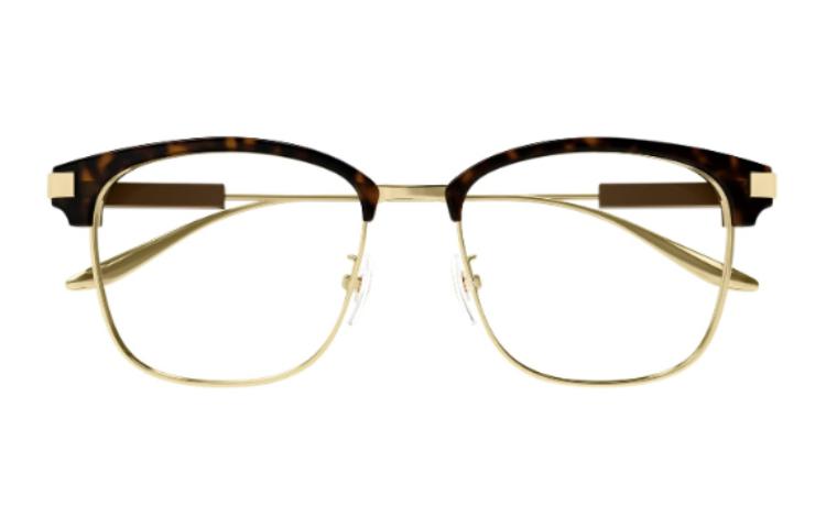 Lookbook GUCCI Rimless Optical Glasses Unisex Tortoiseshell Frame with Logo Detail 25164412