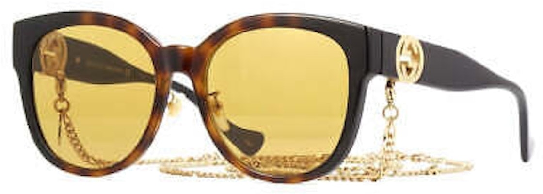 Gucci Round Chain Sunglasses Havana/Yellow (GG1028SK-003) Buy Gucci Round Chain Sunglasses Havana/Yellow (GG1028SK-003)