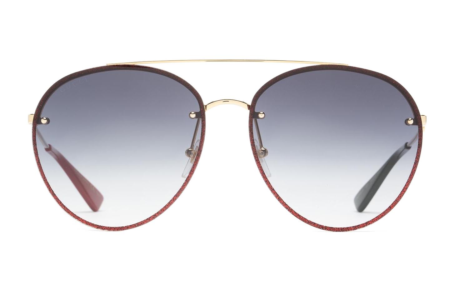 GUCCI Round Metal Frame Gold Sunglasses Unisex Alloy Design GG0351S001