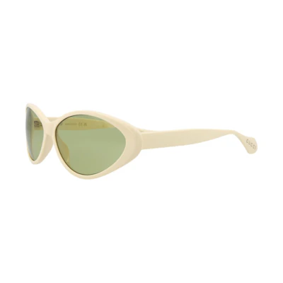 Gucci Round Sunglasses Ivory/Ivory/Green (GG1377S-30014359-001)