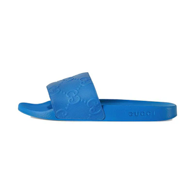 Gucci Rubber GG Slide 'Blue'