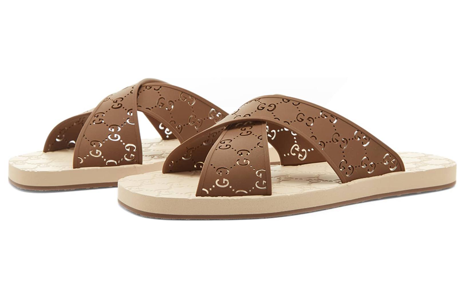Order グッチ ラバーGGスライド (ブラウン) 634082-JER00-2835