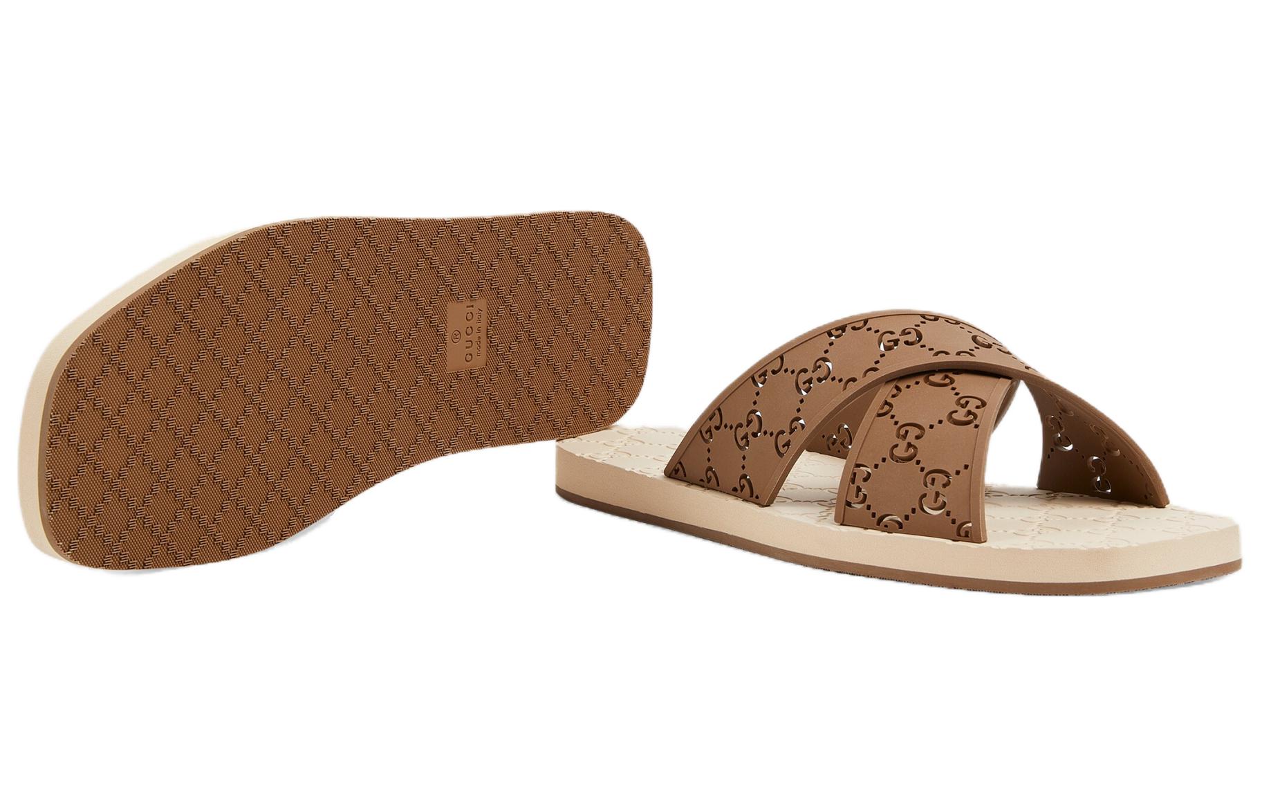 Details for グッチ ラバーGGスライド (ブラウン) 634082-JER00-2835