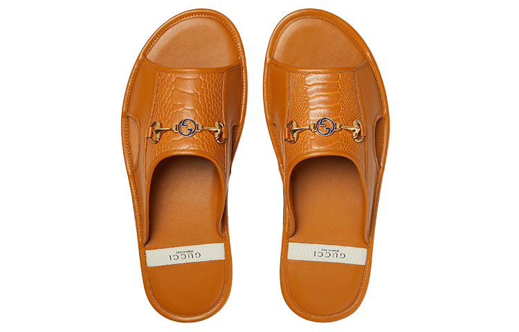 Lookbook Gucci Sandal Karet GG 'Coklat Kuning' ‎624849-DLCD0-2202