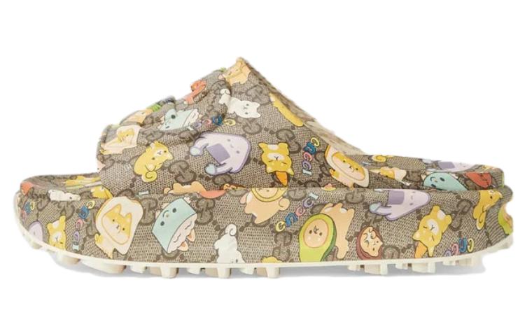 Buy Gucci Sandal Pria Motif Hewan Beige Multi 737518-JAAC6-8528