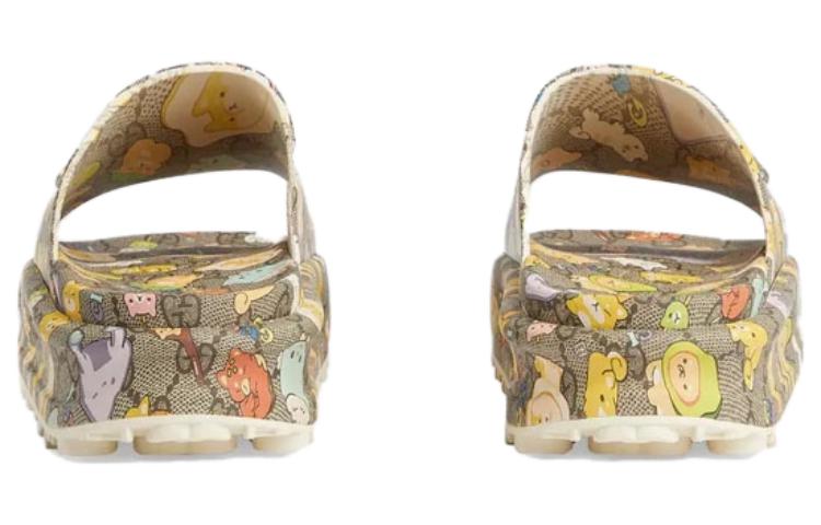 Purchase Gucci Sandal Pria Motif Hewan Beige Multi 737518-JAAC6-8528