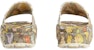 Sandal Lelaki Gucci Cetakan Motif Haiwan Beige Multi 737518-JAAC6-8528