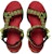 Gucci RUN 'Sandal Velcro Hujung-Terbuka Merah' 746299-FAB0J-1341