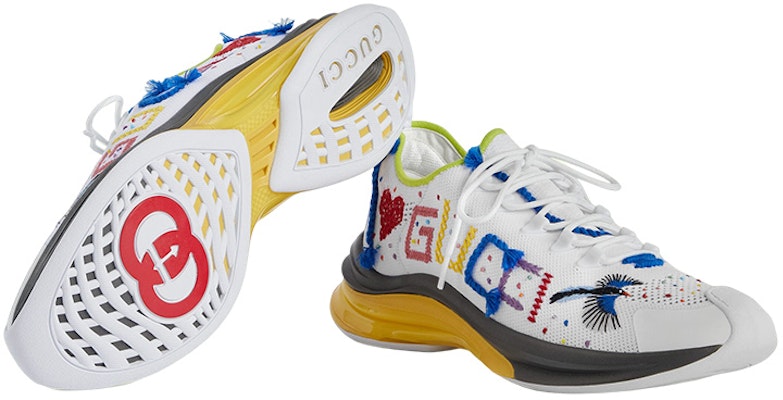 GUCCI古馳 RUN 網布 時尚繫帶 低幫 運動休閒鞋 男款 白色 Shop GUCCI古馳 RUN 網布 時尚繫帶 低幫 運動休閒鞋 男款 白色