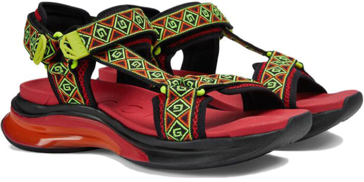 Gucci RUN 'Sandal Velcro Hujung-Terbuka Merah' 746299-FAB0J-1341 Lookbook Gucci RUN 'Sandal Velcro Hujung-Terbuka Merah' 746299-FAB0J-1341