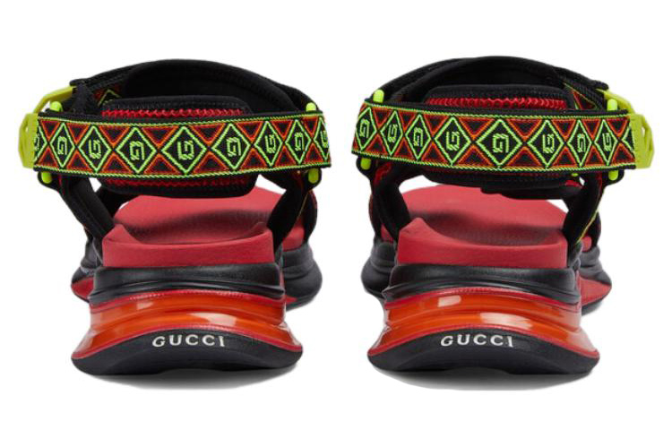 Purchase Gucci RUN 'Sandal Velcro Hujung-Terbuka Merah' 746299-FAB0J-1341
