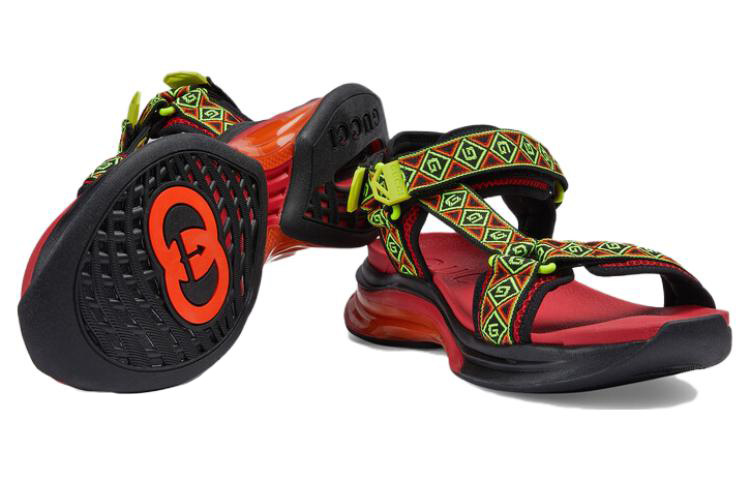 Details for Gucci RUN 'Sandal Velcro Hujung-Terbuka Merah' 746299-FAB0J-1341
