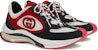 Gucci Run Sneaker 'Hitam Putih Merah' 749785-AACSK-1073