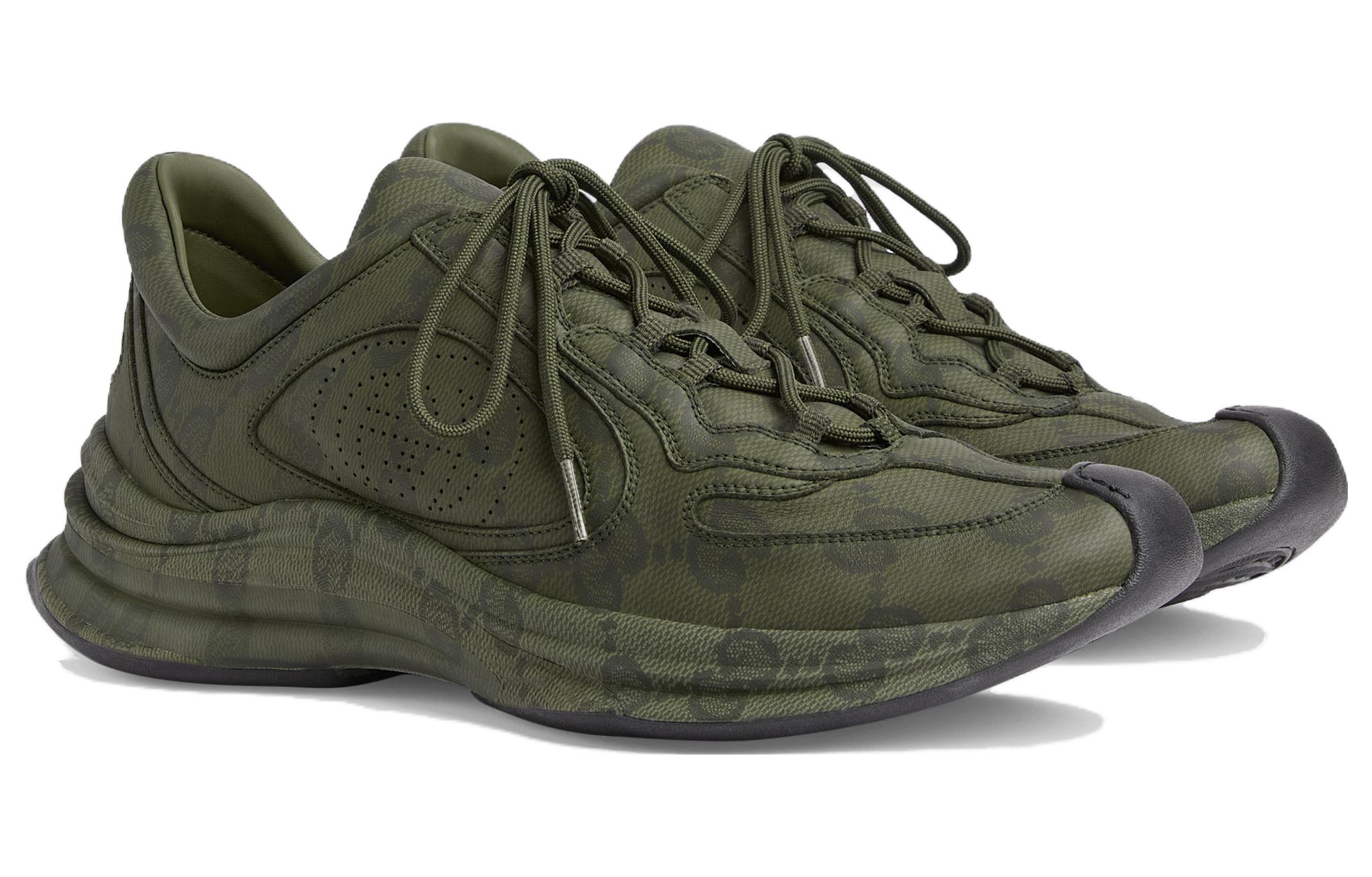 Order グッチ ラン スニーカー GGウォータートランスファー (グリーン) 721116-AABEB-3302