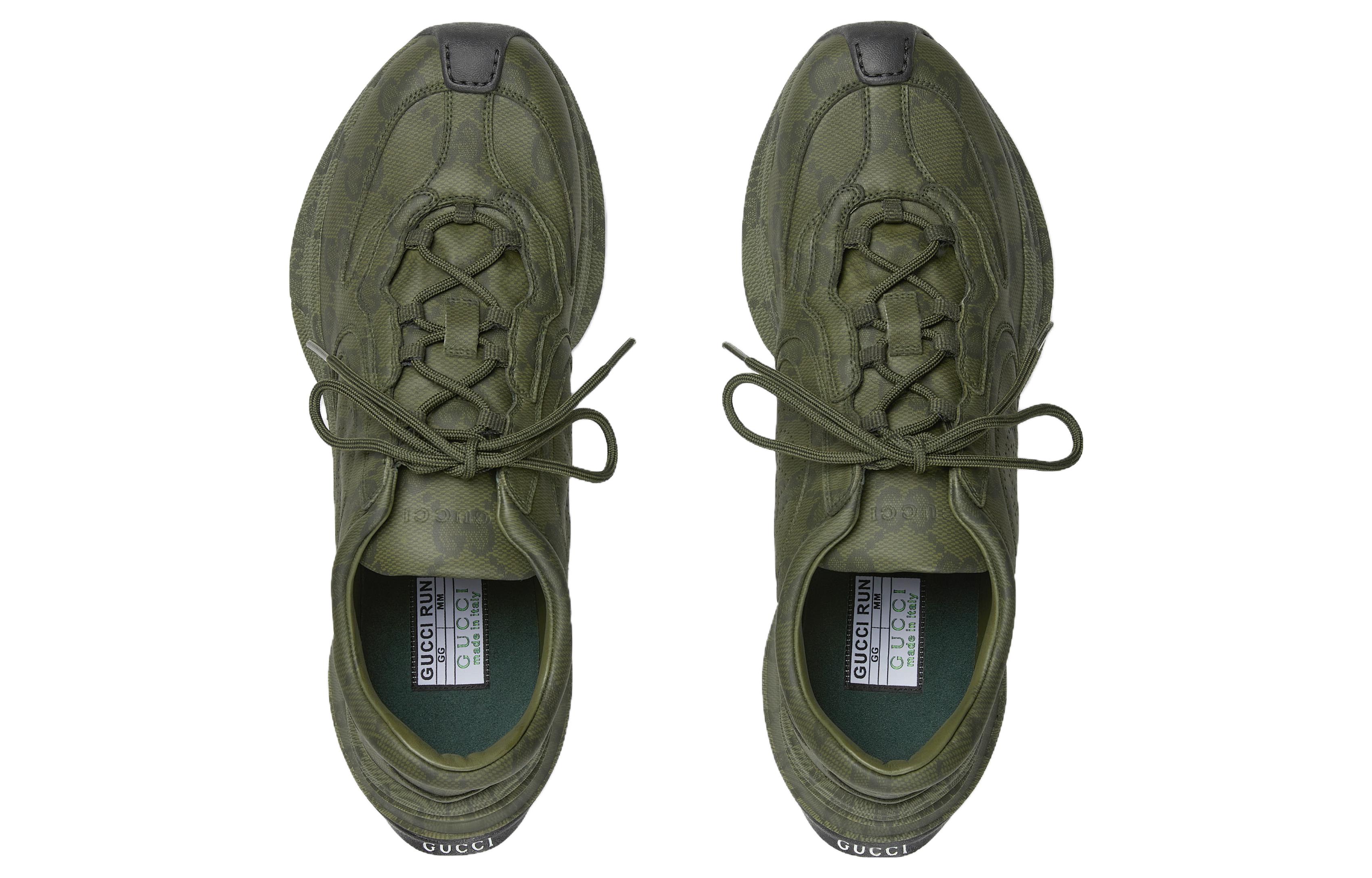 Lookbook グッチ ラン スニーカー GGウォータートランスファー (グリーン) 721116-AABEB-3302