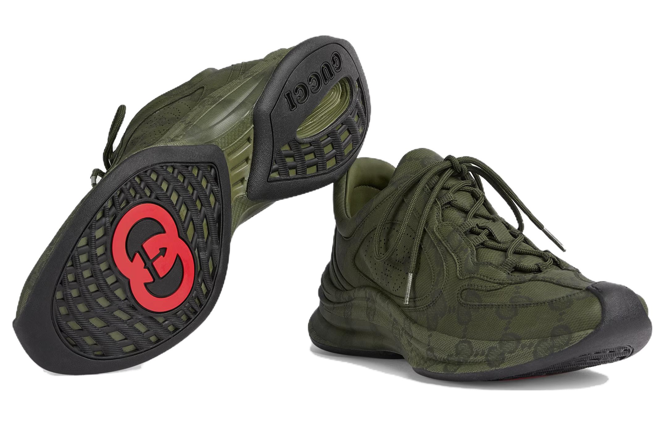 Purchase グッチ ラン スニーカー GGウォータートランスファー (グリーン) 721116-AABEB-3302