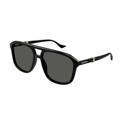 Gucci Running Web Aviator Sunglasses Black/Gold (GG1494S 001)