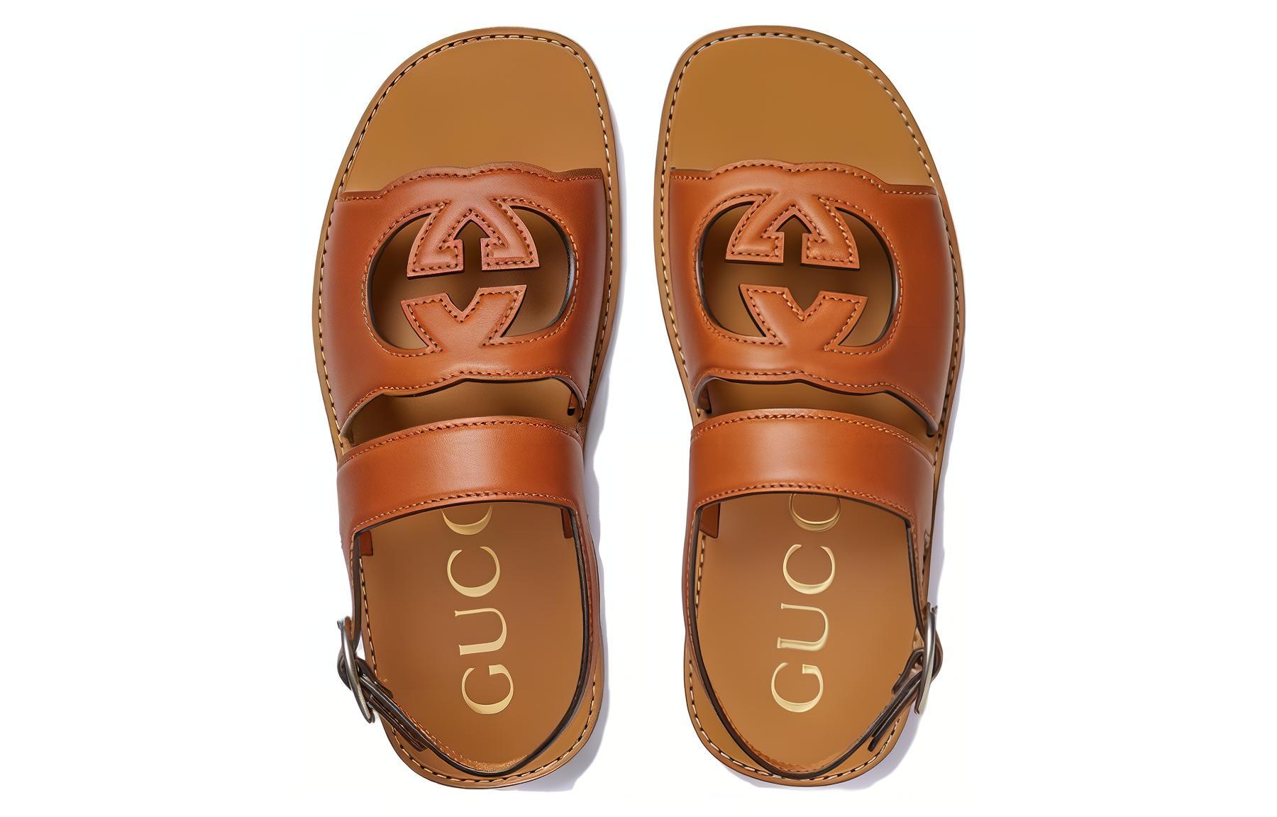 Lookbook Sandal Gucci 'Interlocking G - Cokelat' 723627-US000-2176