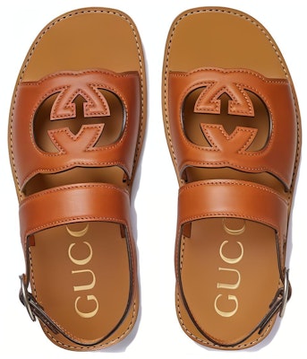 古驰棕色搭扣皮革拖鞋 723627-US000-2176 Lookbook 古驰棕色搭扣皮革拖鞋 723627-US000-2176