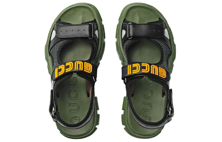 Shop Gucci Sandalen Sega ''Zwart Groen'' 546064-DIR10-1065