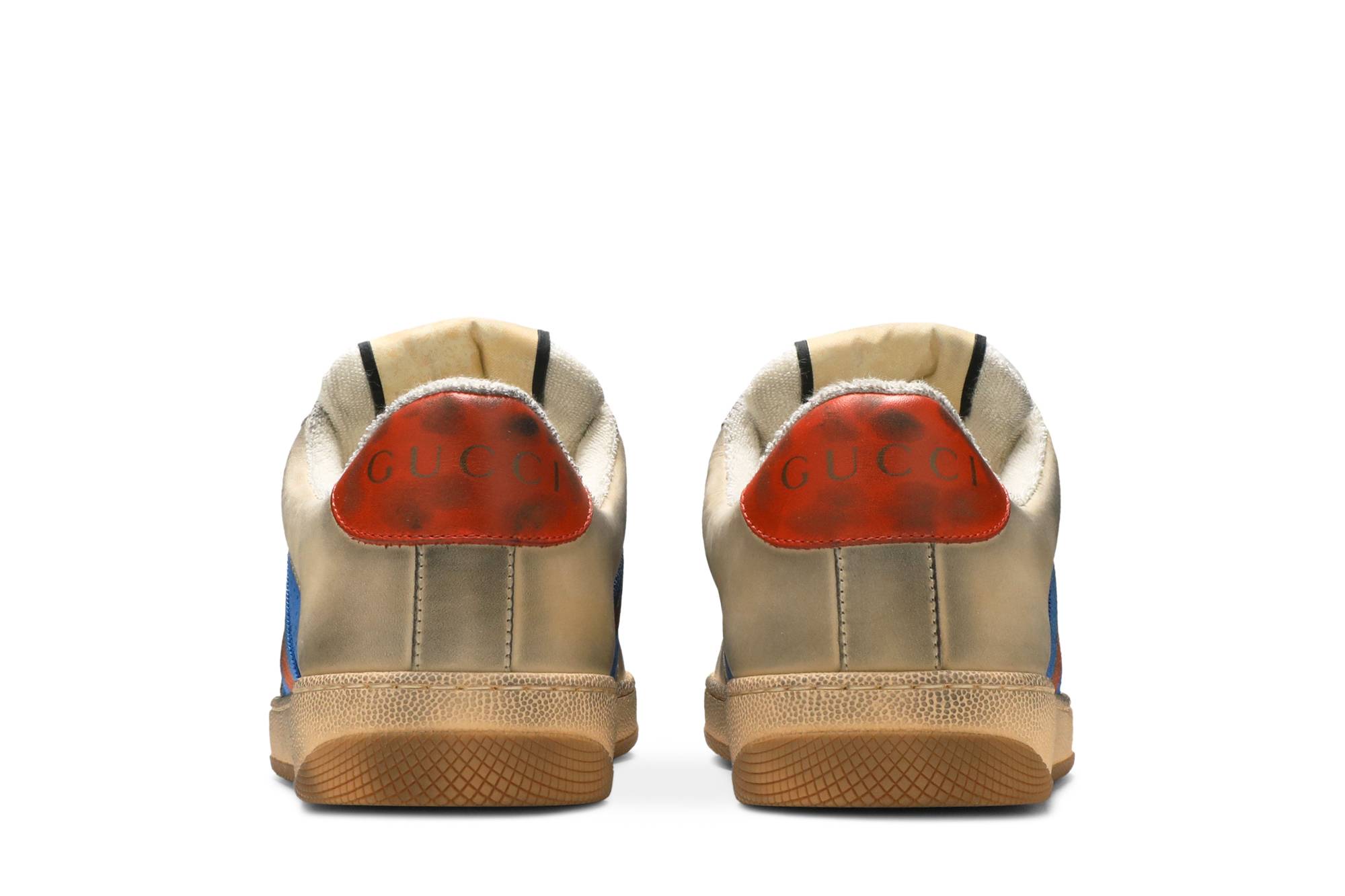 Details for GUCCI古馳 Screener 皮革運動鞋 gg琺瑯老化休閒圓頭 時尚板鞋 男款 藍色