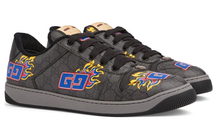 Order GUCCI古馳 台灣新年Screencer GG 圓頭系帶 低筒 慢跑鞋 男款 黑色