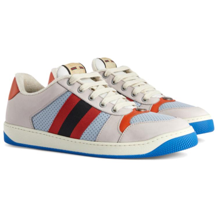 Lookbook GUCCI古馳 Screener 鞋帶 時尚板鞋 男款 灰藍紅