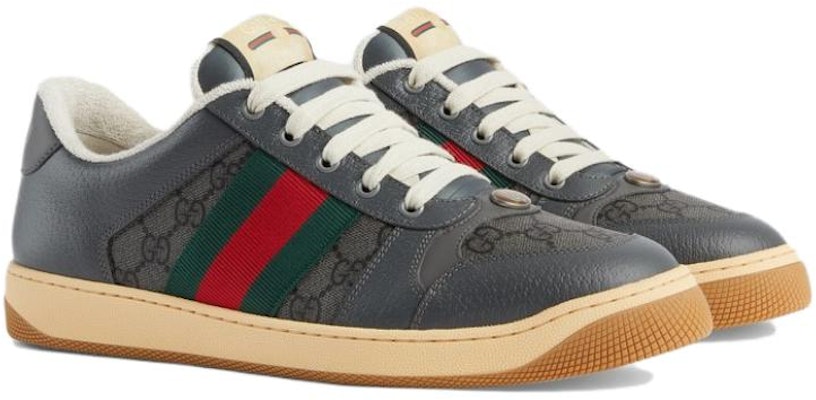 GUCCI 古馳 Screener 帆布 低幫繫帶 時尚板鞋 男款 灰色 Order GUCCI 古馳 Screener 帆布 低幫繫帶 時尚板鞋 男款 灰色