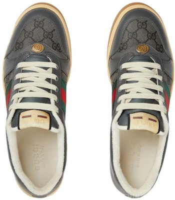 GUCCI 古馳 Screener 帆布 低幫繫帶 時尚板鞋 男款 灰色 Lookbook GUCCI 古馳 Screener 帆布 低幫繫帶 時尚板鞋 男款 灰色