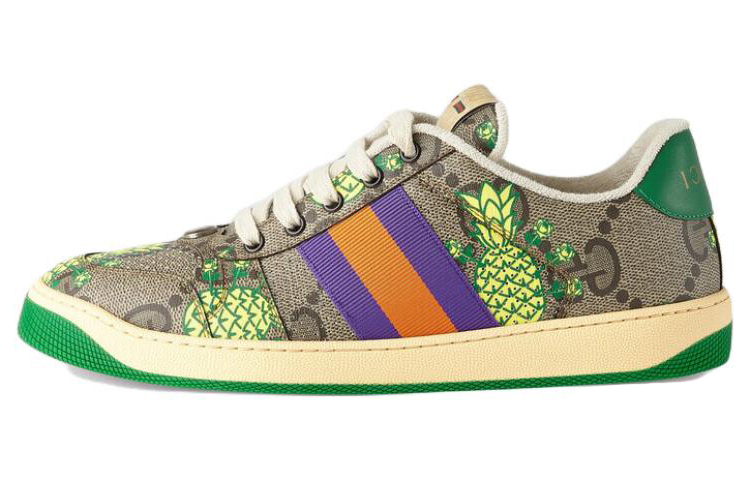 Gucci GG Tropical Patterns Sneakers 'Tan Multi'