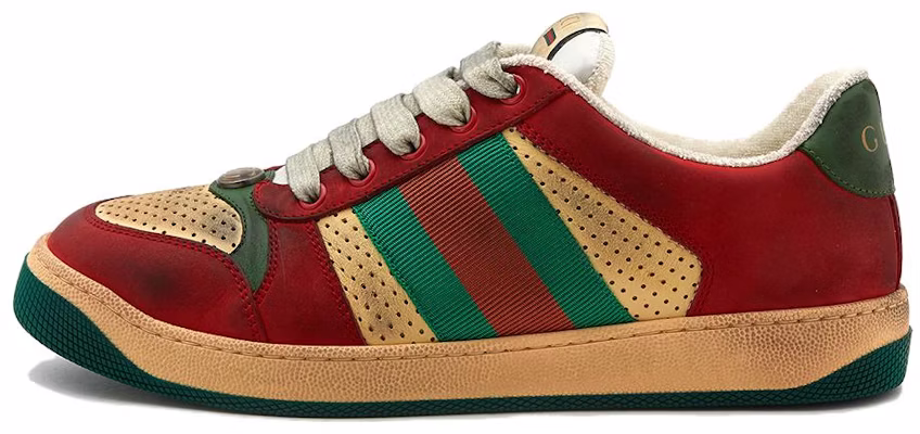 GUCCI 古馳 Screener 系帶 圓頭 低幫 時尚板鞋 男款 紅綠 復古做舊款 Buy GUCCI 古馳 Screener 系帶 圓頭 低幫 時尚板鞋 男款 紅綠 復古做舊款