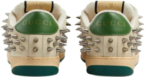 Gucci Screener GG Sepatu Kulit 'Beige Perak Metalik Hijau' 722613-FAAYN-8556 Shop Gucci Screener GG Sepatu Kulit 'Beige Perak Metalik Hijau' 722613-FAAYN-8556