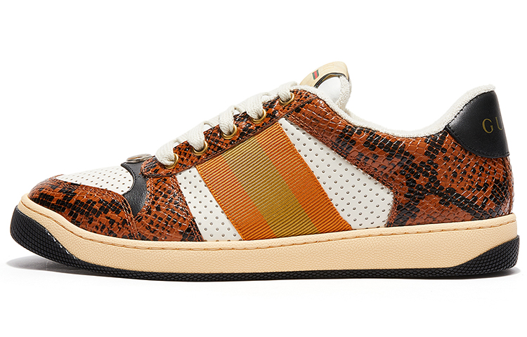 Buy GUCCI古馳 Screener 低幫 時尚板鞋 男款 棕白