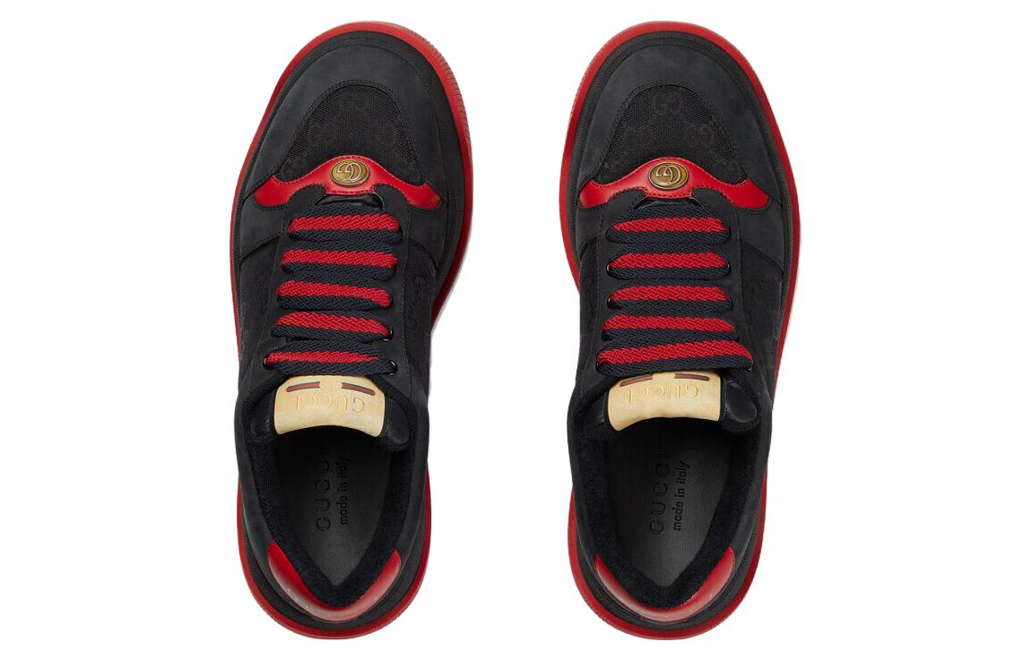 Order Gucci Screener Sneaker 'Hitam Merah' 750048-FAB39-1058