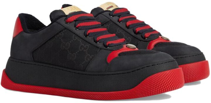 Gucci Screener Sneaker 'Black Red' 750048-FAB39-1058 Lookbook Gucci Screener Sneaker 'Black Red' 750048-FAB39-1058