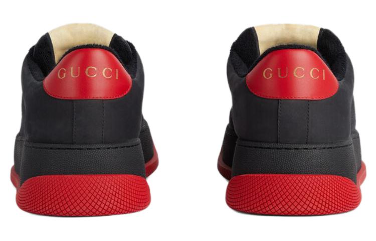 Shop Gucci Screener Sneaker 'Hitam Merah' 750048-FAB39-1058