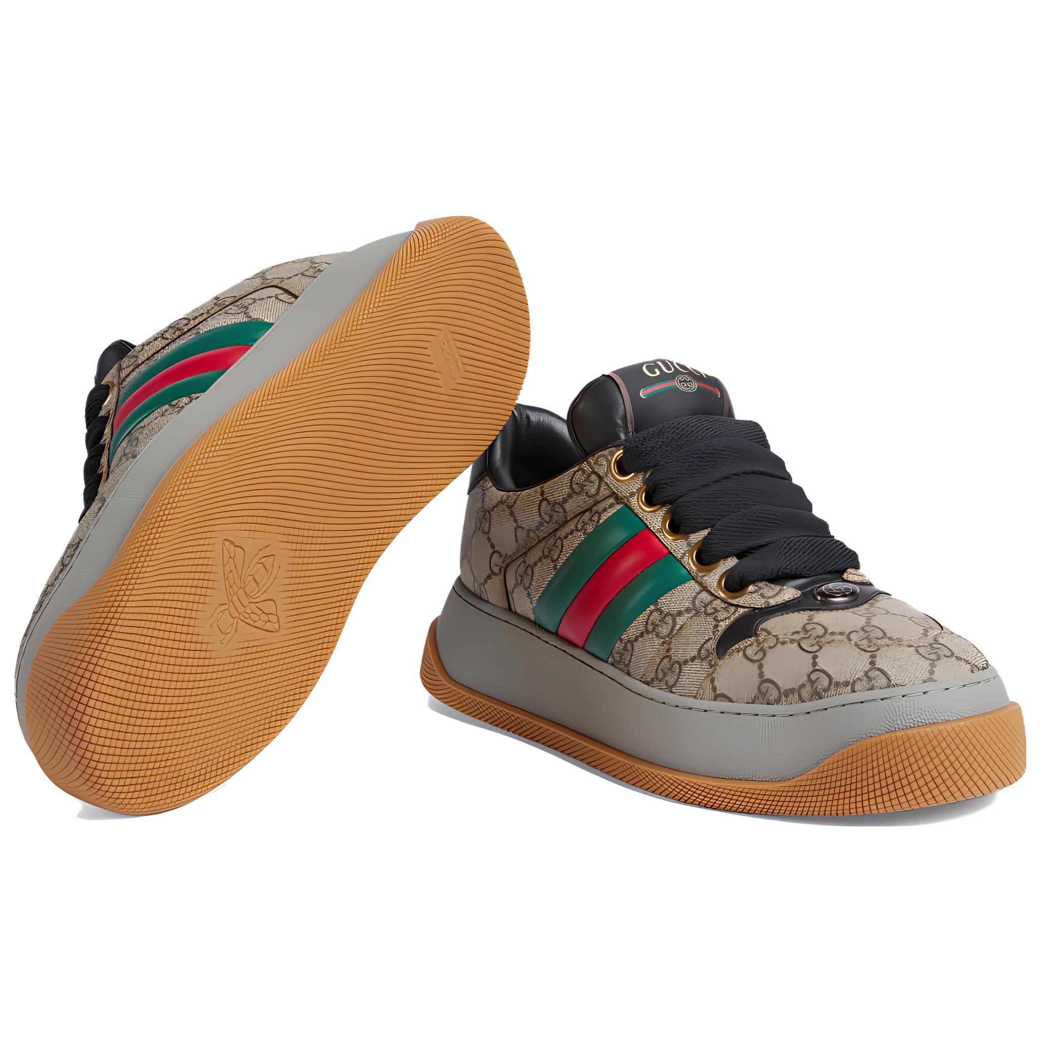 Purchase Gucci复古运动鞋‘GG老花 - 米褐色’ 771460-FACTH-9749